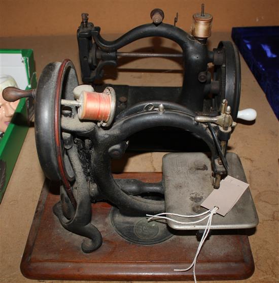 Two late 19thC sewing machines